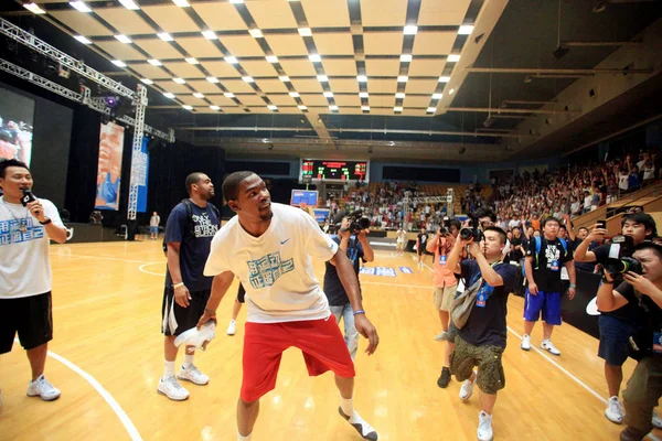 Pemain Nba Kevin Durant Dari Oklahoma City Thunder Bermain Basket — Stok Foto