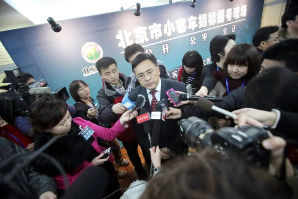 Zhou Zhengyu Stellvertretender Generalsekretär Der Stadtregierung Von Peking Wird Nach — Stockfoto