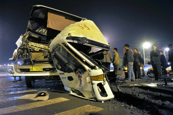 Vista Escena Accidente Automovilístico Ciudad Changsha Provincia Central Chinas Hunan — Foto de Stock