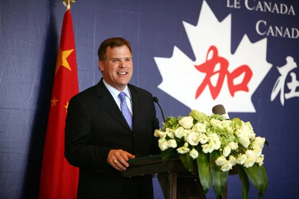 Canadese Minister Van Buitenlandse Zaken John Baird Spreekt Een Business — Stockfoto