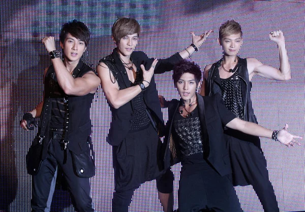 Taiwanese Band Pop Music Group Fahrenheit Performs Event Promote New — Stock Photo, Image