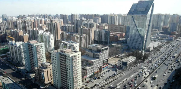 Ofis Konut Apartman Kümeleri Pekin Cbd Central Business District Yakın — Stok fotoğraf