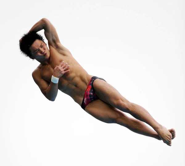 Qiu Van China Actie Tijdens Finale 2011 Wereldkampioenschappen Kortebaanzwemmen Shanghai — Stockfoto