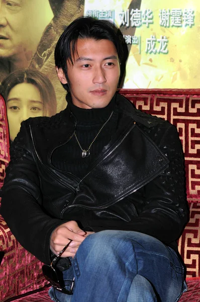 Hong Kong Sänger Und Schauspieler Nicholas Tse Bei Einer Pressekonferenz — Stockfoto