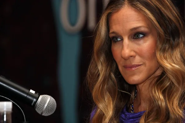 Actriz Estadounidense Sarah Jessica Parker Habla Durante Una Conferencia Prensa —  Fotos de Stock