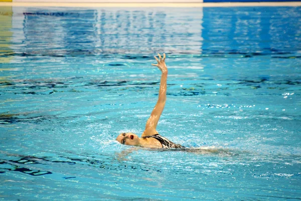Natalia Ishchenko Nimmt Finale Des Wettbewerbs Synchronschwimmen Während Der Fina — Stockfoto