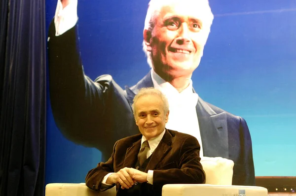 Spanish Tenor Jose Carreras Attends Press Conference His Concert Mercedes — Stock Photo, Image