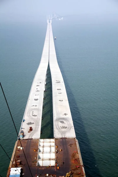 Ponte Golfo Qingdao Também Conhecida Como Ponte Baía Qingdao Ponte — Fotografia de Stock