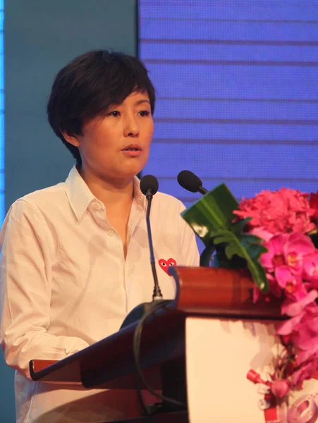 Liu Wei Prezes Giant Interactive Group Przemawia Podczas China Game — Zdjęcie stockowe