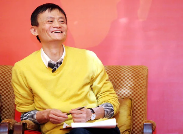 Jack Yun Başkan Ceo Alibaba Grubu Bir Basın Toplantısında Çin — Stok fotoğraf