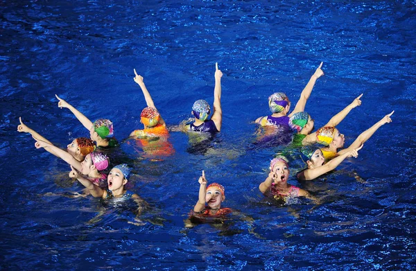 Entertainers Şanghay Oriental Sports Center Açık Dalış Havuzunda Fina Dünya — Stok fotoğraf