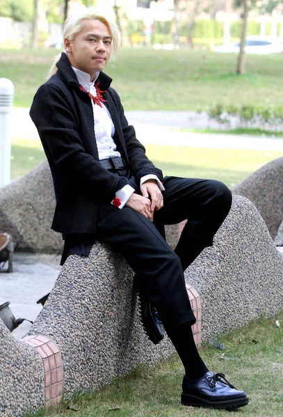 Japanese Singer Songwriter Actor Akinori Nakagawa Seen Interview Taipei Taiwan — Stock Photo, Image
