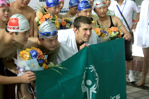 2011년 상하이에서 스페셜 올림픽 인터내셔널 Soi 개최한 기자회견에 미국의 마이클 — 스톡 사진