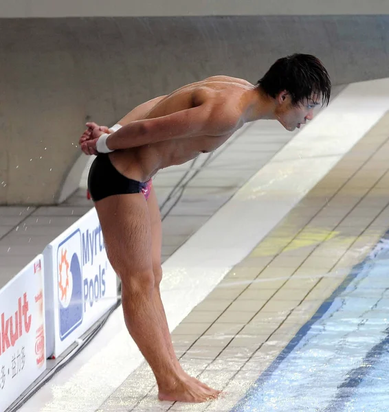 Qiu China Takes Bow Competed 10M Platform Final 2011 Fina — Stock Photo, Image