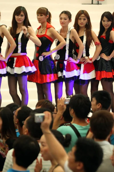 Showgirls Vyobrazen Během Čínské Konference Expo Známá Také Jako Chinajoy — Stock fotografie