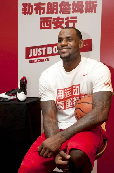 Nba Star Lebron James Pictured Interview His China Tour Xian — Stock Photo, Image