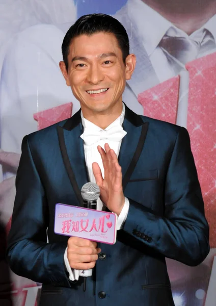 Cantante Actor Hong Kong Andy Lau Asiste Una Conferencia Prensa — Foto de Stock