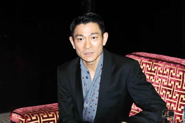 Гонконгский Певец Актер Энди Лау Пресс Конференции Посвященной Фильму Шаолинь — стоковое фото