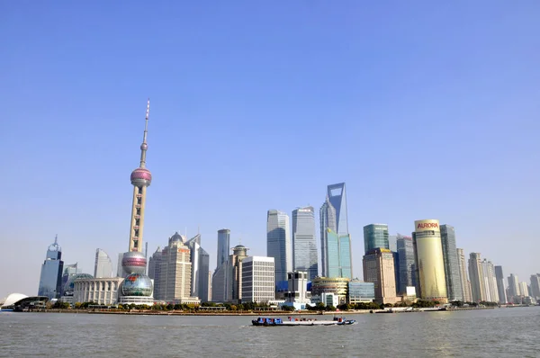 Utsikt Över Shanghai World Financial Center Högsta Jinmao Tower Oriental — Stockfoto