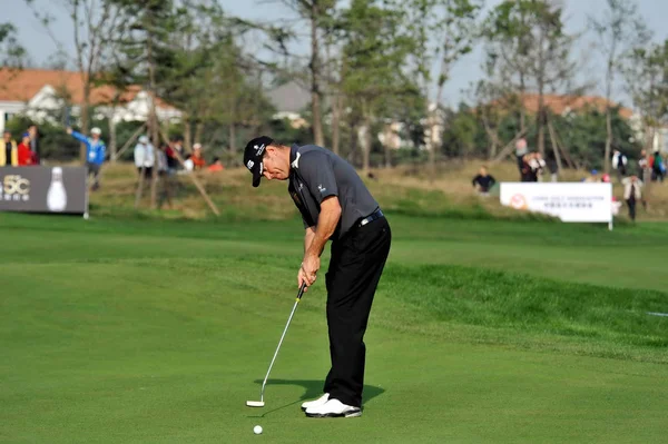 Lee Westwood Inglaterra Coloca Durante Rodada Final Torneio Golfe Lake — Fotografia de Stock