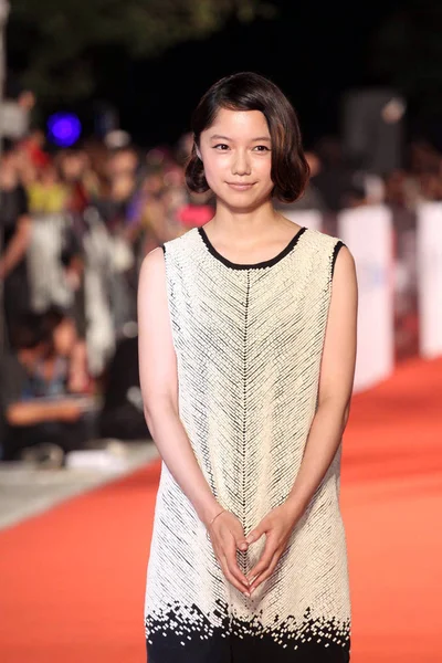 Japanese Actress Aoi Miyazaki Pictured Red Carpet 48Th Golden Horse — Stock Photo, Image