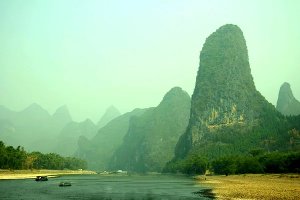 Veduta Del Fiume Lijiang Guilin Provincia Sudorientale Del Guangxi Agosto — Foto Stock