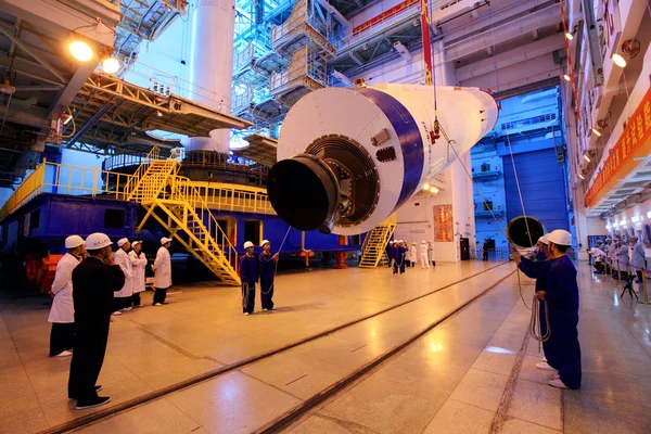 Oktober 2011 Wird Der Endmontage Und Testanlage Des Satellitenstartzentrums Jiuquan — Stockfoto