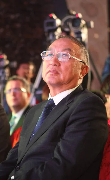 Liu Chuanzhi Frente Fundador Presidente Del Grupo Lenovo Representa Durante — Foto de Stock
