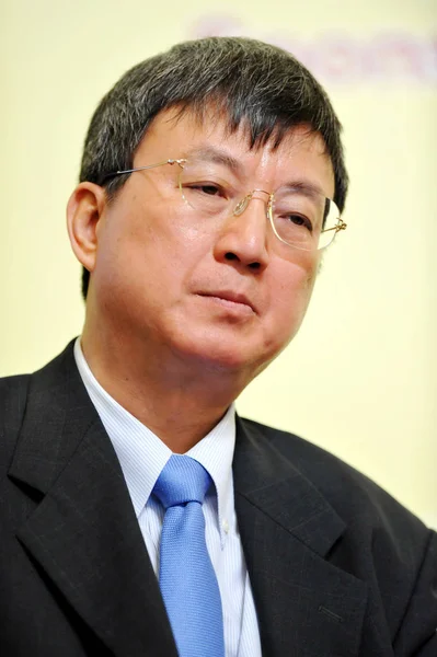 Zhu Min Vicegobernador Del Banco Los Pueblos China Pboc Asiste — Foto de Stock