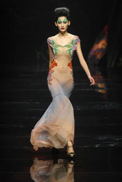 Denghao Modevisning Kina 2012 Spring Summer Fashion Week Beijing Kina — Stockfoto