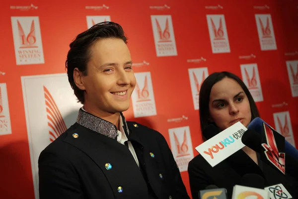 Russian Pop Singer Vitas Smiles Interview Wenzhou East Chinas Zhejiang — Stock Photo, Image