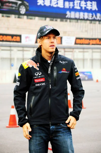 Niemiecki Kierowca Sebastian Vettel Zespołu Red Bull Formula One Jest — Zdjęcie stockowe