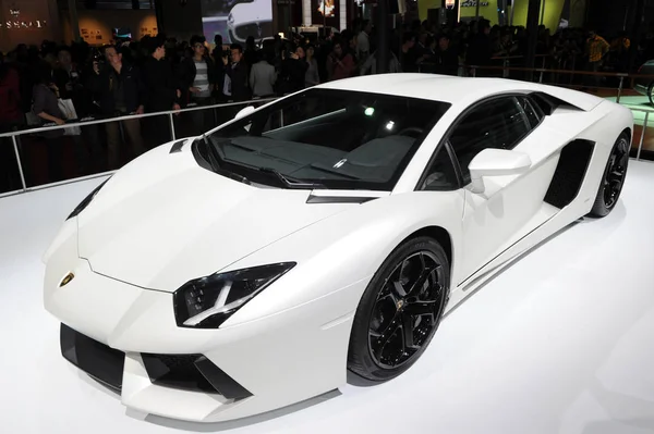 Lamborghini Aventador Lp700 Exhibe 14ª Exposición Internacional Industria Automotriz Shanghái — Foto de Stock