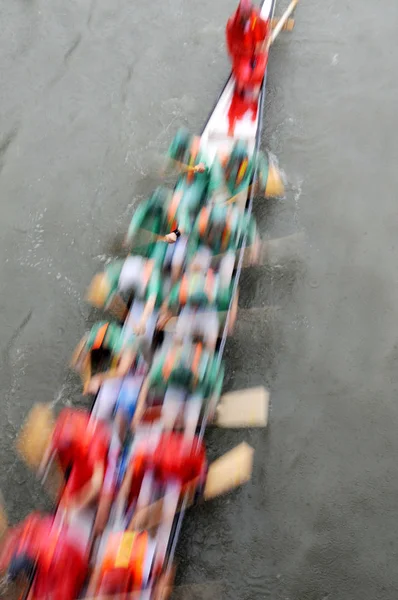 Partecipanti Sfidano Una Gara Drago Barca Celebrare Duanwu Festival Noto — Foto Stock