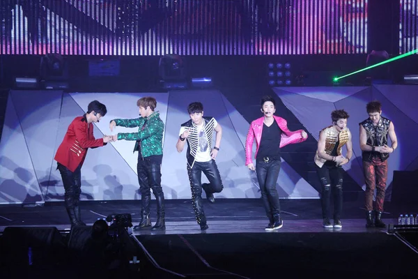 South Korean Boy Band 2Pm Performs Concert Taipei Taiwan October — Stock Photo, Image