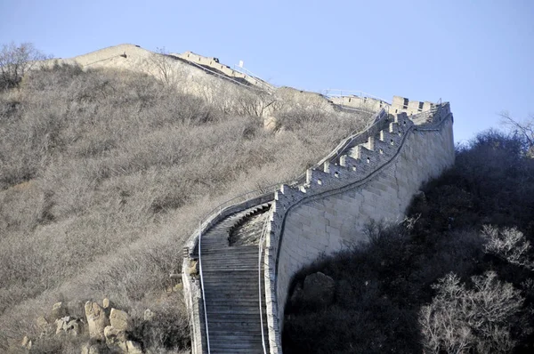 Paisaje Gran Muralla Badaling Condado Yanqing Beijing China Noviembre 2010 — Foto de Stock