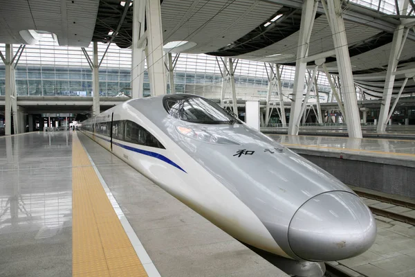 Plik Crh China Railway High Speed Pociąg Jest Zdjęciu Stacji — Zdjęcie stockowe
