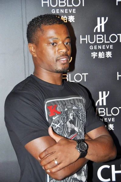French Footballer Patrice Latyr Evra Manchester United Attends Promotional Event — Stock Photo, Image