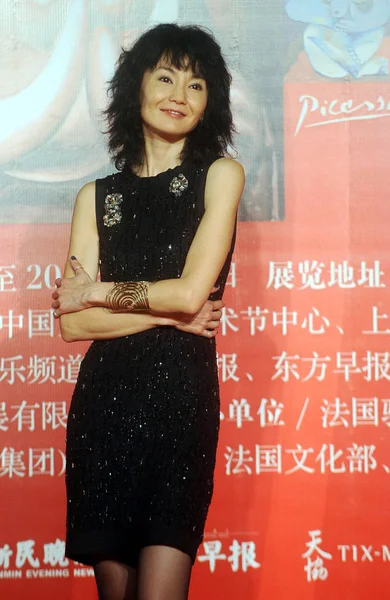 Actriz Hong Kong Maggie Cheung Asiste Ceremonia Apertura Exposición China — Foto de Stock