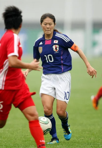 Giapponese Sawa Homare Controlla Palla Durante Qualificazioni Del Calcio Femminile — Foto Stock