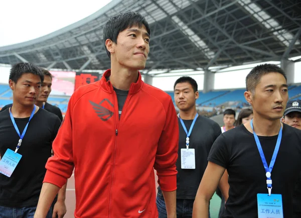 Chinas Hurdler Liu Xiang Terlihat Saat Kejuaraan Atletik Nasional 2011 — Stok Foto