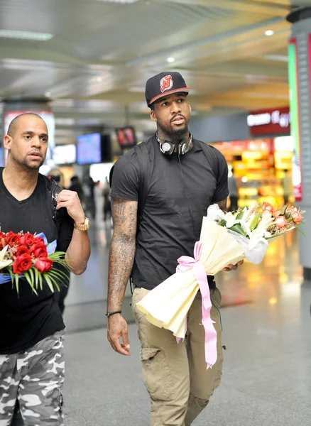 Wilson Chandler Från Denver Nuggets Anländer Till Hangzhou Östra Kinasprovinsen — Stockfoto