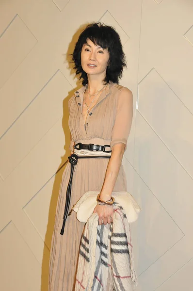 Actrice Hong Kong Maggie Cheung Souligne Événement Promotionnel Pour Burberry — Photo