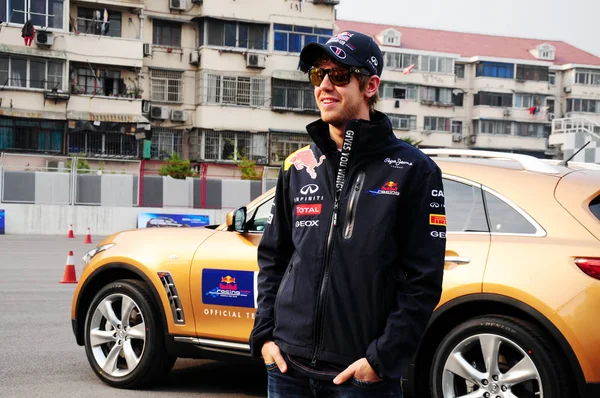 Pilota Tedesco Sebastian Vettel Del Team Red Bull Formula Trova — Foto Stock
