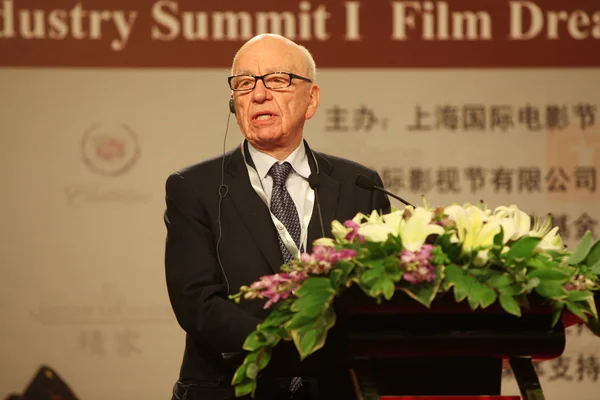 Media Mogul Rupert Murdoch Chairman Ceo News Corporation Speaks Opening — Stock Photo, Image