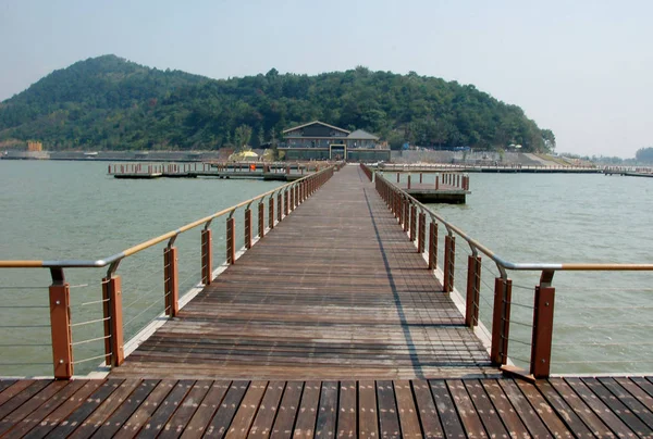 Uitzicht Een Ontspannings Plein Chaohu East Chinas Anhui Province September — Stockfoto