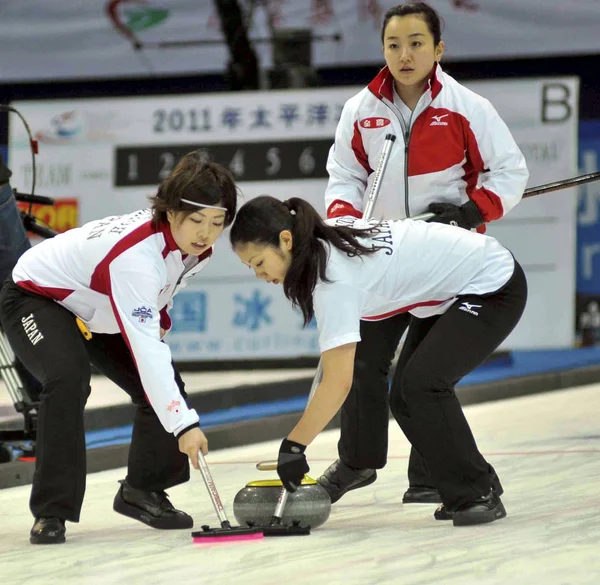 Japans Spieler Messen Sich Bronzefinale Der Frauen Gegen Neuseeland Während — Stockfoto