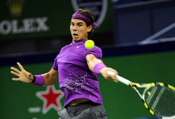 Rafael Nadal España Devuelve Una Oportunidad Contra Florian Mayer Alemania — Foto de Stock