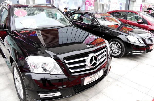 Mercedes Benz Carros São Vistos Exposição Durante Show Automóveis Cidade — Fotografia de Stock