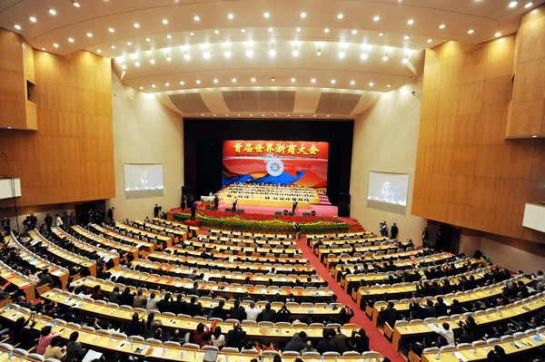 Entrepreneurs Attend Opening Ceremony First World Zhejiang Entrepreneurs Convention Zhejiang — Stock Photo, Image